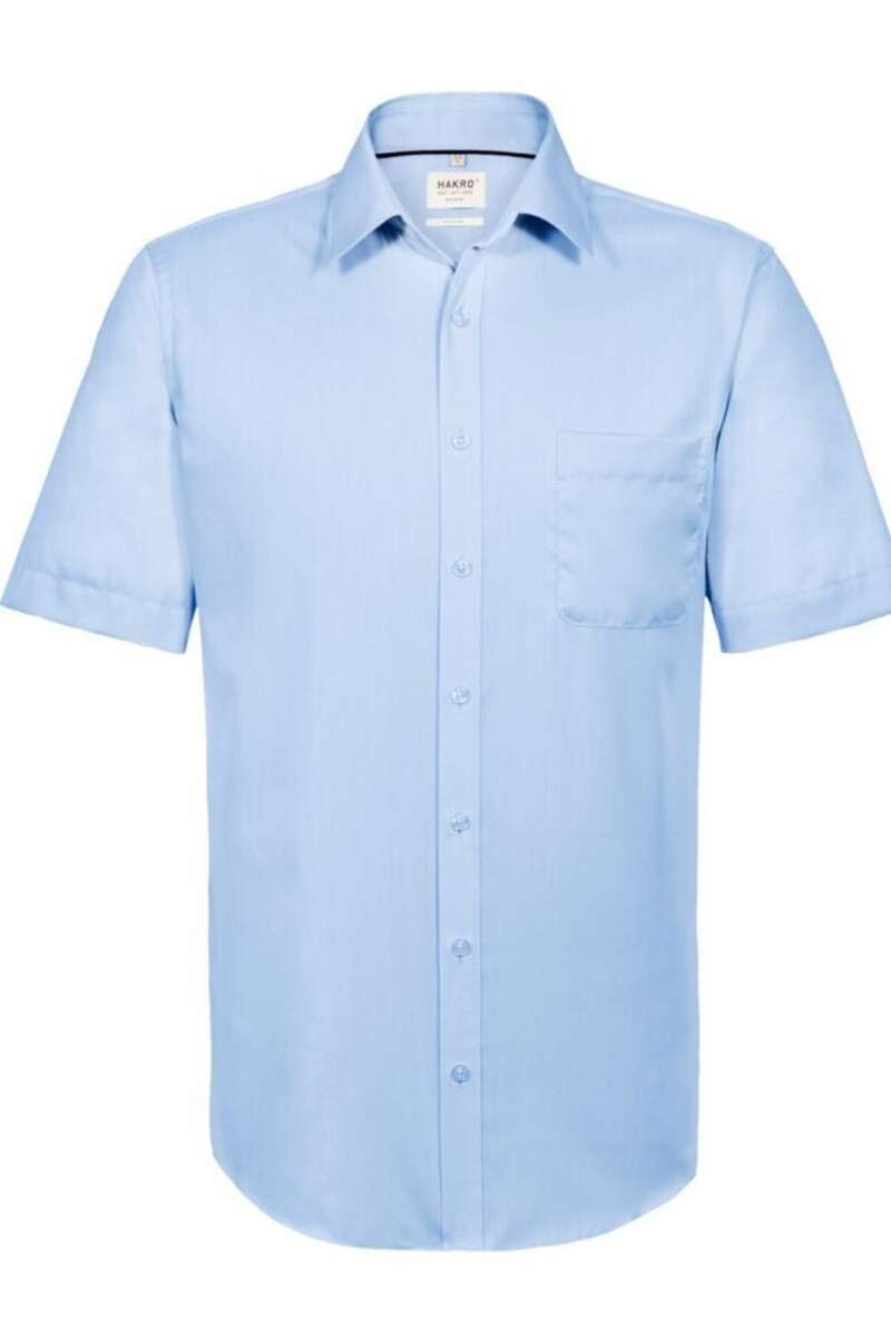 HAKRO Comfort Fit Overhemd Korte mouw hemelsblauw