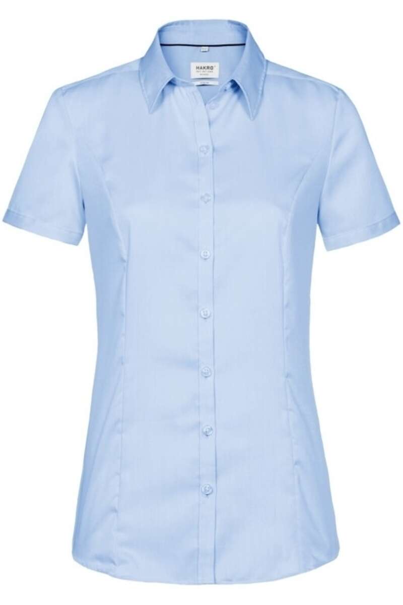 HAKRO Regular Fit Dames Overhemd hemelsblauw, Effen