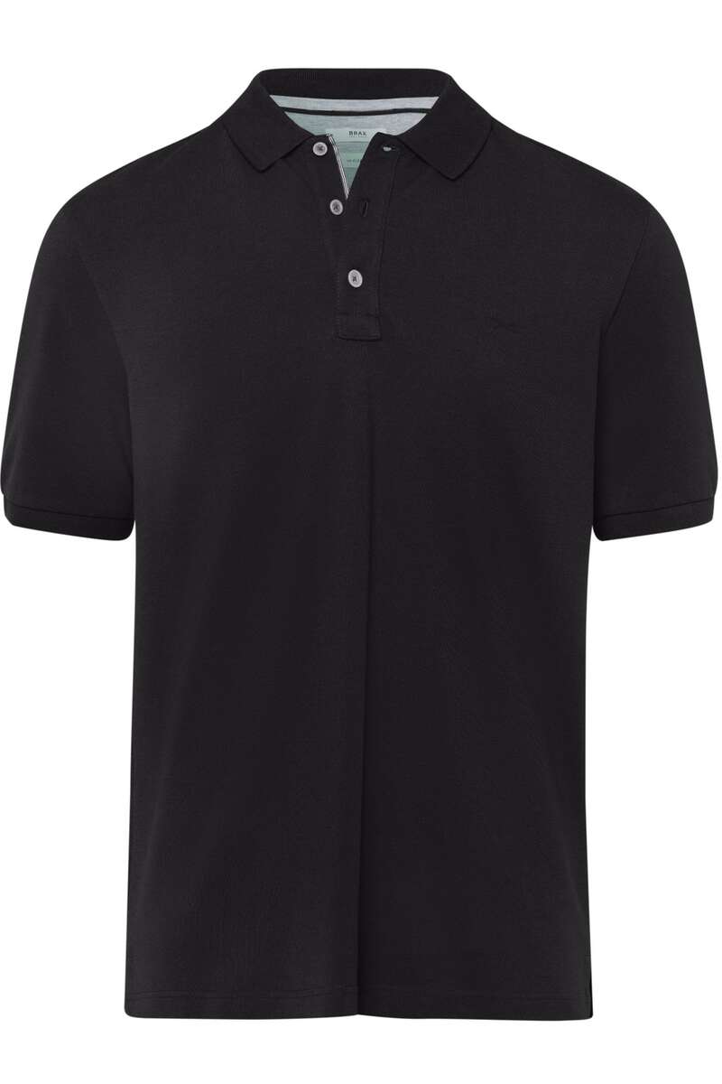 Brax Casual Modern Fit Polo shirt Korte mouw zwart